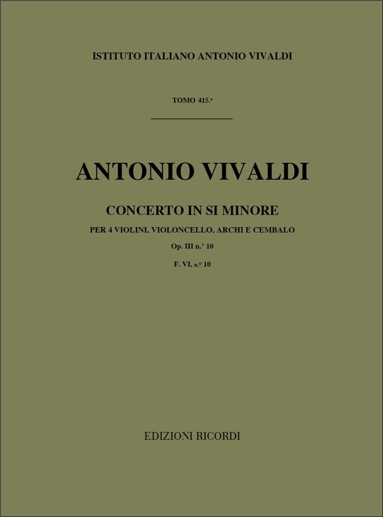 Concerto In Si Minore Op. III N. 10 RV 580